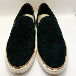 UGG Black perforated black suede shoes